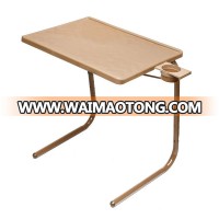 Adjustable Folding TV  Tray Table With Cup Holder