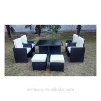 luxury dining table set wicker furniture from China