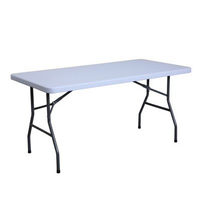 China Chinese 2016 new design portable light white cheap plastic 5FT rectangle folding table