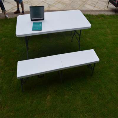 6FT Plastic Garden Folding in Half Bench Camping/Picnic/Dining Foldable Bench