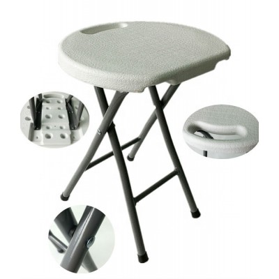 Portable round picnic camping lightweight small plastic folding stools