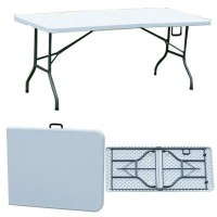 6FT Fold in half picnic dining camping folding table plastic folding table